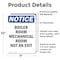 Signmission Boiler Room Mechanical Room Not An Exit, 7 in W x Rectangle, Vinyl Decal OS-2PACK-NS-D-710-V-10375 - alternate 2